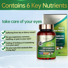 Load image into Gallery viewer, zooone- 60pcs Lutein Eye Vitamins Supplement Nutritional Supplement for Macular Health &amp; Dry Eye Support, Contains Lutein, Zinc, Vitamins C/E &amp; Zeaxanthin