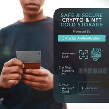 Load image into Gallery viewer, Arculus Crypto Cold Storage Wallet, Secure Bitcoin &amp; Ethereum Wallet, 3-Factor Authentication, Silver