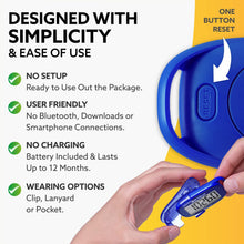 Load image into Gallery viewer, 3DFitBud Simple Step Counter Walking 3D Pedometer from 3DActive with Clip &amp; Lanyard - A420S - Royal Blue