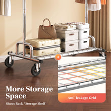 Load image into Gallery viewer, HOKEEPER Clothes Rack, Clothing Racks for Hanging Clothes Heavy Duty Garment Rack Rolling Coat Rack with Lockable Wheels Portable Closet, for Bedroom, Living Room, Laundry, Balcony