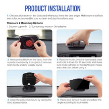 Load image into Gallery viewer, Dash Mount GPS &amp; Phone Holder - Non-Slip, Universal Fit, Self Adhesive,Garmin Nuvi Drive Dezl Drivesmart, Navman, Tomtom, Magellan Roadmate, Rand McNally Replacement Holder for Satnav