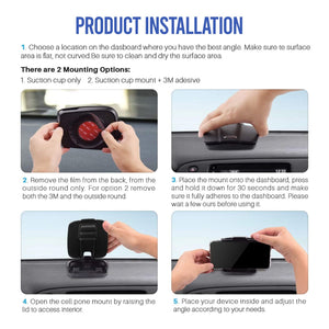 Dash Mount GPS & Phone Holder - Non-Slip, Universal Fit, Self Adhesive,Garmin Nuvi Drive Dezl Drivesmart, Navman, Tomtom, Magellan Roadmate, Rand McNally Replacement Holder for Satnav