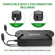 Load image into Gallery viewer, Battery for Reclining Furniture with LCD 2500mAh Rechargeable Battery for Power Recliners Electric Recliner Sofas Chairs Couch for 2-Pin Connection