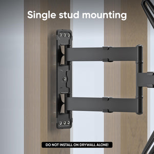 ONKRON Full Motion TV Wall Mount for 32-65 Inch Screen up to 90.4 lbs, Rotating TV Mount with Swivel and Tilt, Extendable Arm, VESA 100x100-400x400, Articulating Television Mount Bracket Black