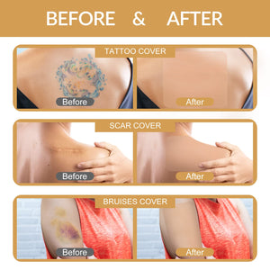 Tattoo Cover Up, Ultra Thin Tattoo Cover Up Patch for Tattoo, Scar, Birthmarks, Waterproof and Sweatproof, 6 Pcs