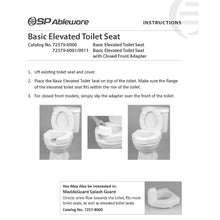 Load image into Gallery viewer, SP 3 Inch Extender Booster Elevated Raised Toilet Seat Risers for Seniors Adults Elderly Handicap Disabled Fits Most Standard and Elongated Toilets - White