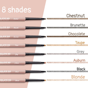 Grey Eyebrow Pencil for Older Women, Dual-Ended Gray Eyebrow Pencil for Grey Hair with Spoolie, Micro Triangle Tip Eye Brow Filler Pen for Natural Looking, Hair-Like Stroke, Gray, YES.EYE DO