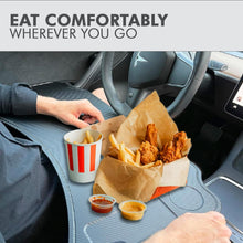Load image into Gallery viewer, CYBERDESK: Portable Car Table for Tesla Model 3 X Y - Workstation Desk, Dining Tray, Laptop Holder for Remote Work, Eating, Travel, and Business - Easy Installation, Sturdy Design (Large)