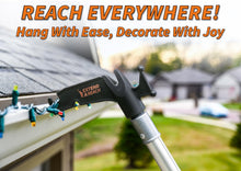 Load image into Gallery viewer, 5-24 ft Long Telescopic Extension Pole with Utility Hook // Telescoping Pole for Christmas Lights Installation, String Lights, Birdfeeders // Lightweight and Sturdy // Christmas Light Pole with Hook