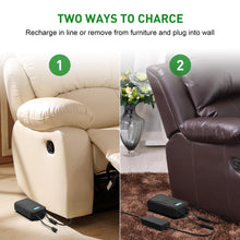 Load image into Gallery viewer, Battery for Reclining Furniture with LCD 2500mAh Rechargeable Battery for Power Recliners Electric Recliner Sofas Chairs Couch for 2-Pin Connection
