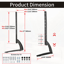 Load image into Gallery viewer, TV Stand Mount for Sony Bravia 55/65/75inch TVs, Table Top TV Stand Base, Height Adjustable Replacement Stand, for Most 36-75&quot; LED Flat Screen TVs, Steel TV Feet Holds up to 110 lbs, Max VESA 600x600m