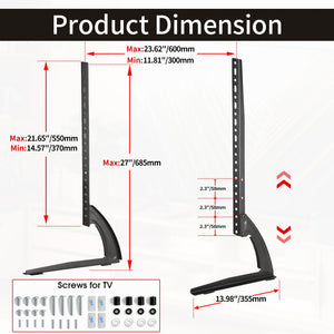 TV Stand Mount for Sony Bravia 55/65/75inch TVs, Table Top TV Stand Base, Height Adjustable Replacement Stand, for Most 36-75" LED Flat Screen TVs, Steel TV Feet Holds up to 110 lbs, Max VESA 600x600m