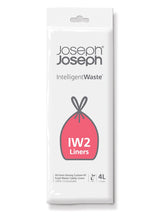 Load image into Gallery viewer, Joseph Joseph IW2 Biodegradable Trash Bags, Custom Fit Bin Liners for Food Waste Caddy 1 Gallon / 4 Liter 100% Compostable, Pack of 50