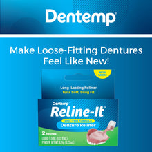 Load image into Gallery viewer, Dentemp Denture Reline Kit - Advanced Formula Reline It Denture Reliner (Pack of 3) - Denture Kit to Refit and Tighten Dentures for Both Upper &amp; Lower Denture