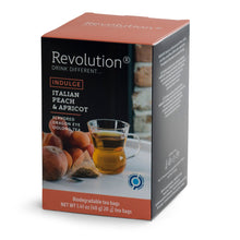 Load image into Gallery viewer, REVOLUTION TEA® Dragon Eye Oolong Tea Bags Organic [THE ORIGINAL] - INDULGE Italian Peach &amp; Apricot Oolong Tea - Premium Dragon Tea Bags - Oolong Black Tea Organic Biodegradable - 20 Bags
