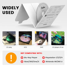 Load image into Gallery viewer, Reshow Laser Lens Disc Cleaner kit for CD &amp; DVD Player Without Scratching The Optics - Included Microfiber Cloth, Cleaning Disc and Cleaning Solution (1 Bottles of Cleaning Fluid)
