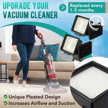 Load image into Gallery viewer, 2Pcs F43 HEPA Filter and Foam Filters for Dirt Devil Easy Lite Cyclonic Quick Vac UD20005 and Extreme Cyclonic Quick Vac UD20010 Upright Vacuum, 2PY1105000 1PY1106000 HEPA Filter and Foam Filter