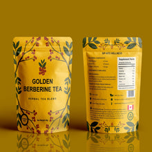 Load image into Gallery viewer, Berberine Tea 45g Natural Organic Caffeine-Free Blend Non-GMO Herbal in Plastic-Free Stand Alone Pouch Delicious Antioxidant for Immune Support