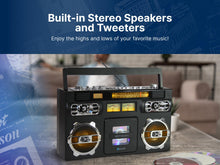 Load image into Gallery viewer, Emerson EPB-3004 Portable CD Player with AM/FM Radio, 20-Track Programmable Memory, High-Performance Speakers, AUX-in Jack, and Built-in Rechargeable Battery - Compatible with CD, CD-R/RW, CD-MP3