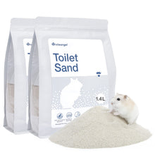 Load image into Gallery viewer, Niteangel Training Litter Potty Sand - Hamster Sand Bath for Syrian Dwarf Hamsters Gerbils Mice Lemming Degus or Other Small-Sized Pets ((1.4 L X 2 - Blue Label)