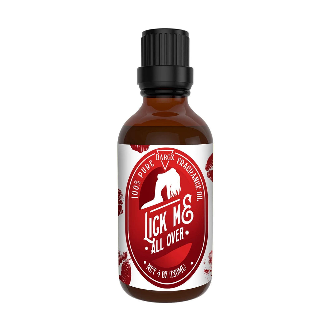 Bargz Lick Me All Over Perfume Oil, Exotic Fragrance, Lovely Raspberry And Melon Aromas With A Touch Of Vanilla - Flat Cap (4 OZ)