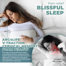 Load image into Gallery viewer, Cervical Neck Pillow for Sleeping and Neck Pain Relief - Memory Foam Pillows - Adjustable Pillows for Neck and Shoulder Pain - Side Sleeper Pillows for Adults