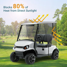 Load image into Gallery viewer, Toriexon Golf Cart Sun Shade Cover for Yamaha G14 G16 G22 G29 Drive2, Encrypted Polyester Mesh Shield, UV Protection &amp; Heat Isolation, Easy-to-Install Golf Cart Cover for Yamaha Cart, 63&#39;&#39; x 45.25&#39;&#39;