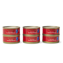 Load image into Gallery viewer, Vital Choice Msc Wild Alaskan Sockeye Salmon, Edible Skin &amp; Bones, 3.75-Oz Cans (Pack of 6)