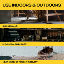 Load image into Gallery viewer, Victor Rat Poisoning for Inside &amp; Outdoor Use - Kills Rats, Mice, Meadow Voles | Mouse Poisoning for Indoor &amp; Outside Areas, Ready-to-Use, Yellow, M925, 4 lbs