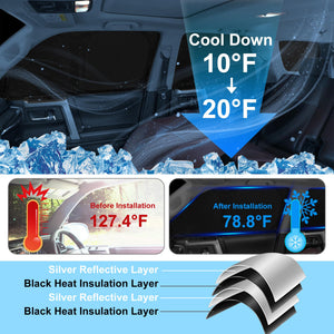 TINGLU Window Shades for Chrysler Pacifica Minivan 2017-2025 Accessories Full Windows Rear Triangular Windshield Sun Shade Sun UV Rays Privacy Protection 8PCS