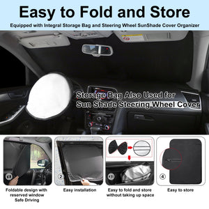 TINGLU Window Shades for Chrysler Pacifica Minivan 2017-2025 Accessories Full Windows Rear Triangular Windshield Sun Shade Sun UV Rays Privacy Protection 8PCS