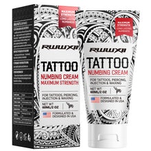 Load image into Gallery viewer, Tattoo Numbing Cream Extra Strength: Long Lasting Numbness for Painless Tattoo Piercing Waxing Microblading 60ML (Large, Gram, 60)