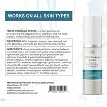 Load image into Gallery viewer, Sun Coast Science Total Package Serum, Vitamin C, Hyaluronic Acid, 1 Ounce (Pack of 1)