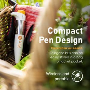 Paingone Plus, The Automatic TENS Pen - Fast, Effective Pain Relief for Sore & Aching Muscles- Use on Hands, Feet, Knees & More - Compact & Portable with No Wires, Pads or Gels