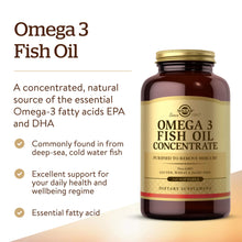 Load image into Gallery viewer, Solgar Omega-3 Fish Oil Concentrate, 240 Softgels