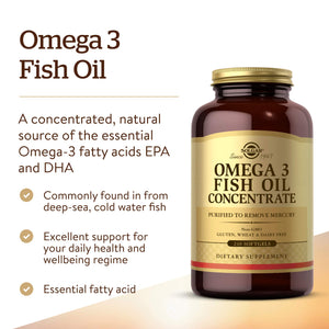 Solgar Omega-3 Fish Oil Concentrate, 240 Softgels