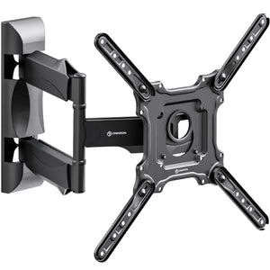 ONKRON TV Wall Mount Bracket Full Motion 32" – 55 Inch LCD LED OLED Flat Screens up to 77 lbs Adjustable Arm Tilt Swivel Rotation VESA up to 400 x 400 mm White M4