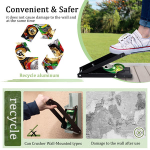 Can Crusher for Recycling Aluminium Foot Operated, Heavy Duty Portable Pedal Steel Floor Can Smashers for 6Oz-24Oz Beer Cans, Canned Pet Food, Metal/Plastic Bottle Soda Can Crushers