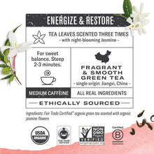 Load image into Gallery viewer, Numi Organic Jasmine Green Tea, 16 Ounce Pouch, Loose Leaf Floral Green Tea, Brews 200 Cups, Caffeinated (Packaging May Vary)
