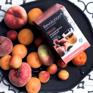 REVOLUTION TEA® Dragon Eye Oolong Tea Bags Organic [THE ORIGINAL] - INDULGE Italian Peach & Apricot Oolong Tea - Premium Dragon Tea Bags - Oolong Black Tea Organic Biodegradable - 20 Bags