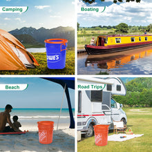Load image into Gallery viewer, Orange Portable Bucket Toilet Seat - Snap-on for Camping, Hiking, Emergency, Car, Boat, RV Travel