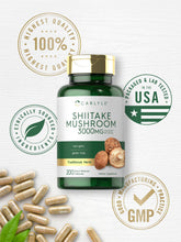 Load image into Gallery viewer, Carlyle Shiitake Mushroom Extract | 3000mg | 200 Capsules | Non-GMO, Gluten Free