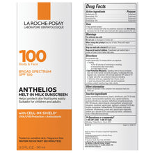 Load image into Gallery viewer, La Roche-Posay Anthelios Melt-In Milk Sunscreen SPF 100, Sunscreen For Body &amp; Face, Broad Spectrum SPF + Antioxidants, Oil Free, For Sun Sensitive Skin, Oxybenzone Free