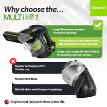 Load image into Gallery viewer, Gtech Multi MK2 K9 Cordless Handheld Vacuum Cleaner - Portable Vacuum Cleaner for Car, Home, and More - Reinforced with Lightweight Aluminum - Rechargeable - Pet Vacuum