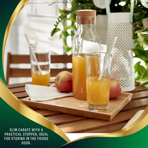 Ikea 365 (34 Oz) Clear Glass Carafe With Cork Stopper, Ideal For Hot and Cold Water Pitcher, Tea/Coffee Maker, Iced Tea, Beverage Pitcher As Well As for Serving Wine