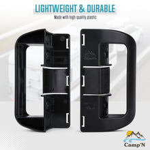 Load image into Gallery viewer, Camp&#39;N RV Refrigerator Door Latch - RV Fridge Door Latch with Screw Covers and Hardware - Made for Dometic Refrigerator Parts - Fits Camper, Trailer and Motorhome - Black 2 Pack