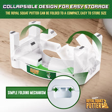 Load image into Gallery viewer, Gagster Royal Squat Putter – Mini Golf Toilet Game – Foldable Potty Stool for Adults – Funny Gag Gift for Men – White Elephant Present Ideas for Office – Indoor Golf Game for Men