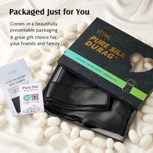 Load image into Gallery viewer, YFONG 100% 22 Momme Mulberry Silk Durags for Men Women, Extra Long Strap Silky Durag, Breathable and Soft Do Rag for 360 Waves, Perfect for Nourishing Your Hair and Fashionable Outfits, 1Pc, Black