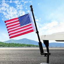 Load image into Gallery viewer, 10L0L Golf Cart Flag Holder and Flagpole Bracket Mount Compatible with for Yamaha EZGO TXT RXV Club Car DS Precedent Icon EV Star Embroidered USA Flag (12&quot;×18&quot;) Included