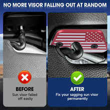 Load image into Gallery viewer, Sun Visor Repair Kit for Jeep Wrangler JK 2018/Wrangler JL 2018-2023/Gladiator 2020-2023 Car Accessories, Upgraded Aluminum Alloy Sun Visor Clips Used for Repairing Vehicle Sagging Sun Visors